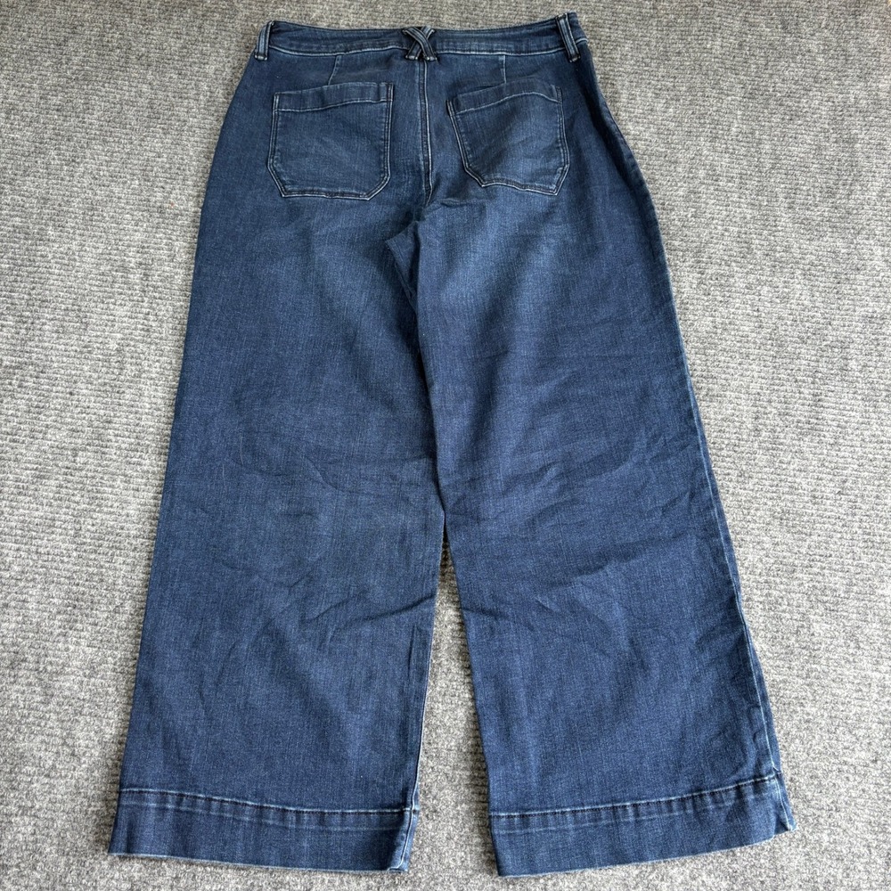 Sonoma Goods For Life Womens Dark Wash Wide Leg Denim Jeans Size 12 Blue - Picture 5 of 8